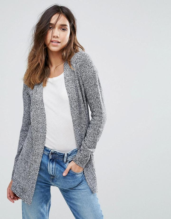 Brave Soul Twisted Knit Cardigan - Black