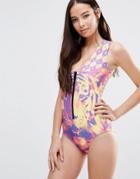 Mr Gugu & Miss Go Crazy Tiger Print Swimsuit - Multi