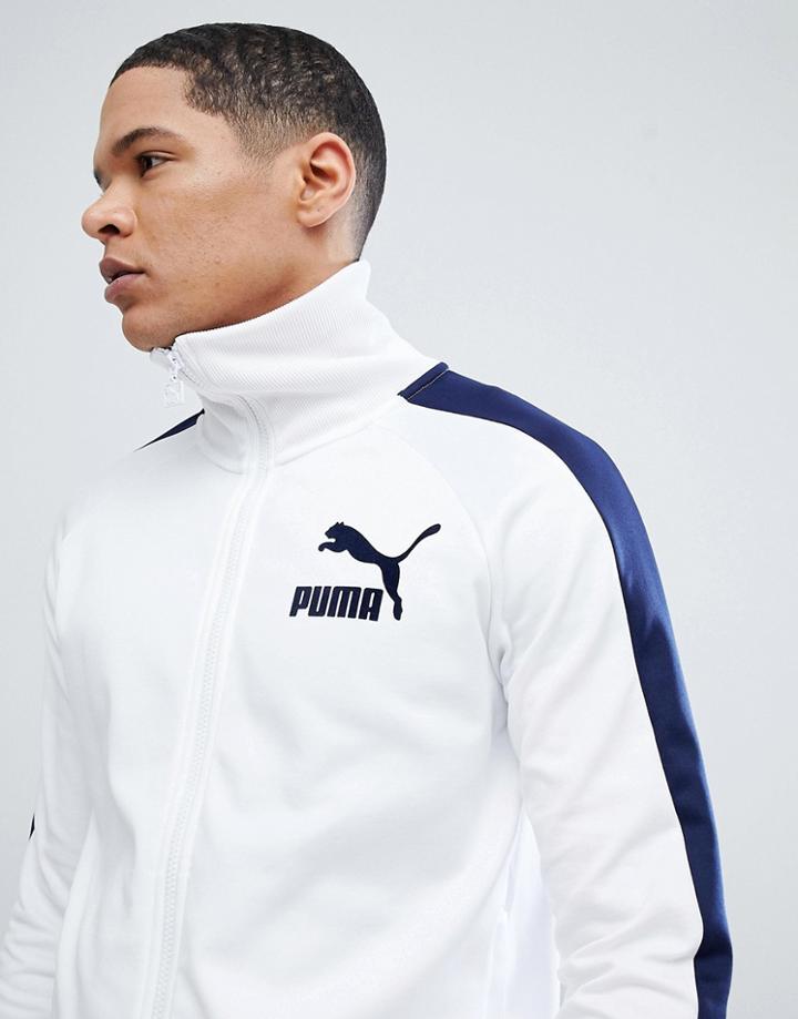 Puma T7 Vintage Track Jacket In White 57498506 - White