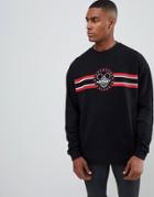 Asos Design Oversized Sweatshirt With Mickey International Print - Black