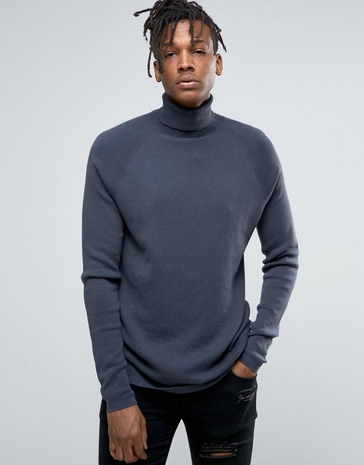 Weekday Trey Turtleneck - Blue