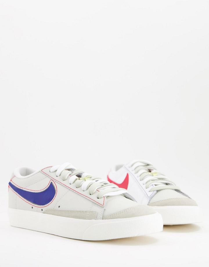 Nike Blazer Low '77 Prm Sneakers In Light Bone/summit White-neutral