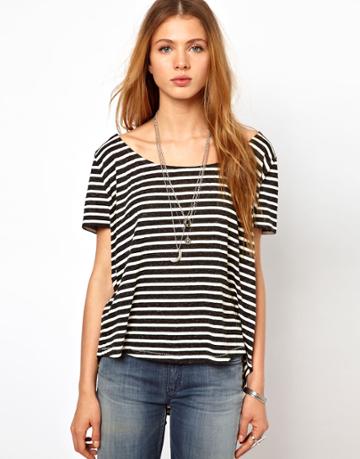 Denham Striped Relaxed T-shirt