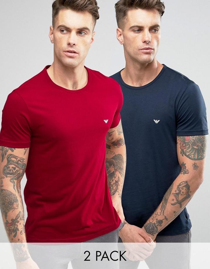 Emporio Armani Regular Fit T-shirt In 2 Pack - Multi