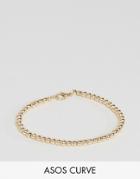 Asos Curve Stretch Ball Chain Bracelet - Gold