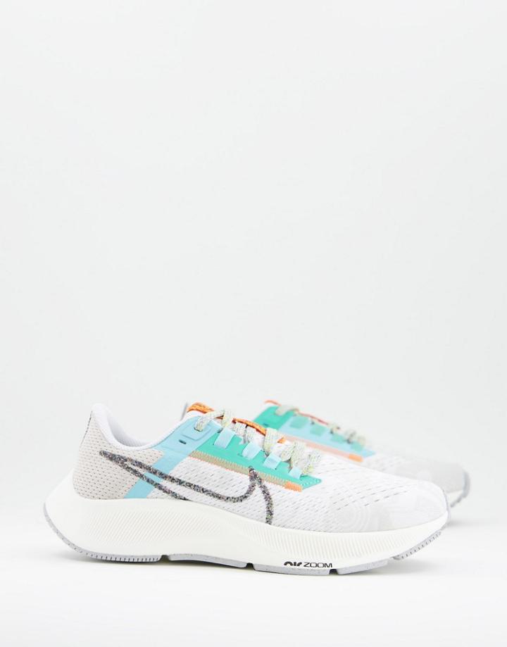 Nike Running Zoomx Invincible Flyknit Sneakers In Guava Ice/metallic Silver-multi