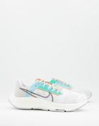 Nike Running Zoomx Invincible Flyknit Sneakers In Guava Ice/metallic Silver-multi