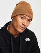 The North Face Dock Worker Beanie In Brown