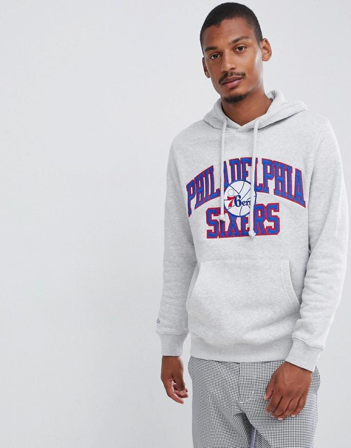 Mitchell & Ness Philadelphia 76ers Overhead Hoodie In Gray - Gray