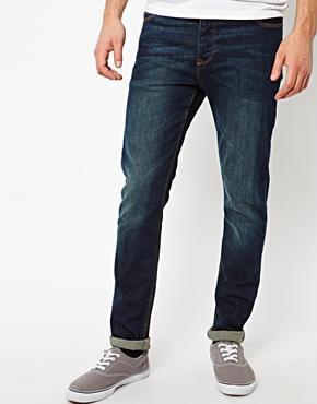 Asos Skinny Jeans In Dark Wash - Blue