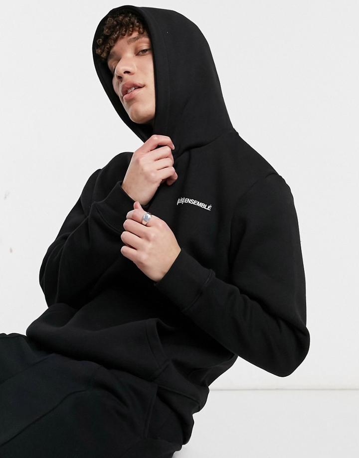 River Island Les Ensemble Hoodie In Black