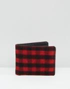 Racing Green Red And Black Check Bifold Wallet - Red