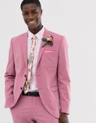 Selected Homme Slim Suit Jacket In Pink - Pink