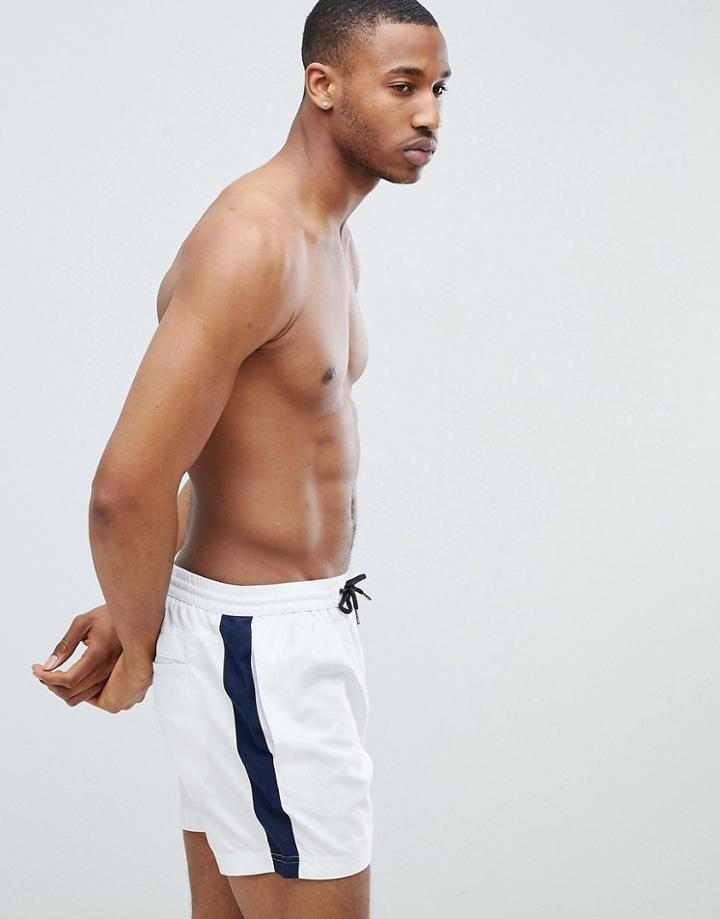 Another Influence Side Stripe Swim Short - White