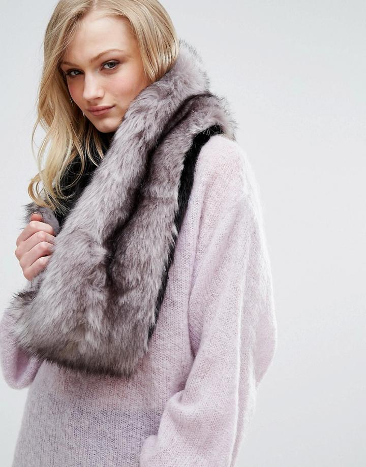 Bandits Premium Faux Fur Twist Scarf - Black