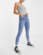 New Look High Rise Jeans In Blue-blues