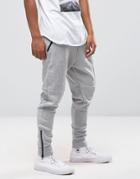 Pull & Bear Skinny Fit Joggers In Gray - Gray