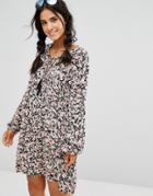 Billabong Swing Beach Dress With Tassel Ties In Floral Print - Multi