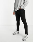 Topman Essential Spray-on Jeans In Stay Black