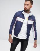 Fila Vintage Track Jacket With Panel Back Logo - Navy