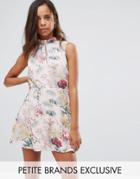 Missguided Petite Floral Print Tea Dress - Multi