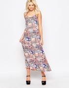 Influence Printed Cami Swing Maxi Dress - Multi