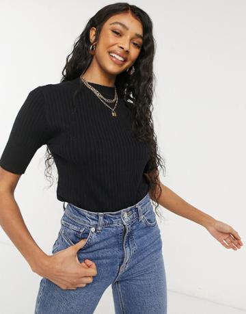 Sndys Allie Knit T-shirt In Black