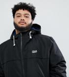 Jack & Jones Originals Plus Size Hooded Jacket - Black