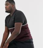 Asos 4505 Plus Training T-shirt With Contrast Panel And Quick Dry - Black
