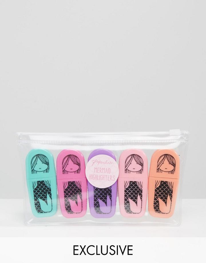 Paperchase Mermaid Mini Highlighters - Multi