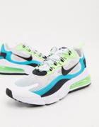 Nike Air Max 270 React 'fresh Air' Sneakers In White/turquoise