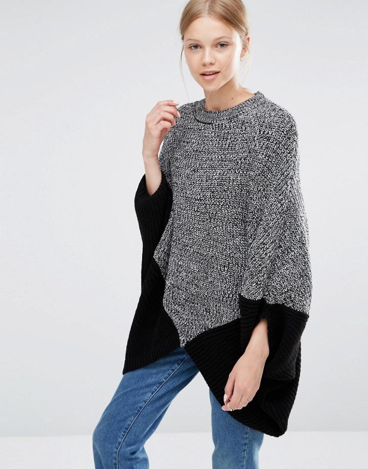 Vero Moda Poncho Sweater - Black