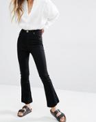 Rolla's Eastcoast High Rise Crop Bootcut Jeans - Black