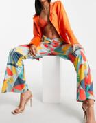 Ei8th Hour Slinky Wide Leg Pants In Geometric Print-multi