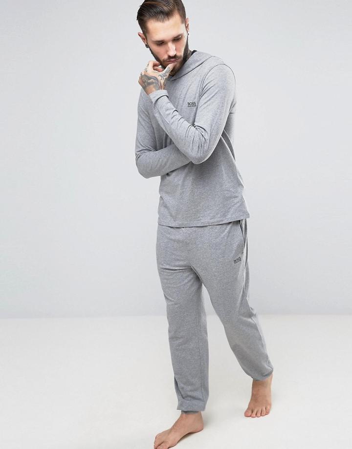 Boss By Hugo Boss Cuffed Joggers In Regular Fit Grey - Gray