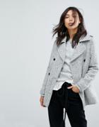 Abercrombie & Fitch Double Breasted Wool Peacoat - Gray