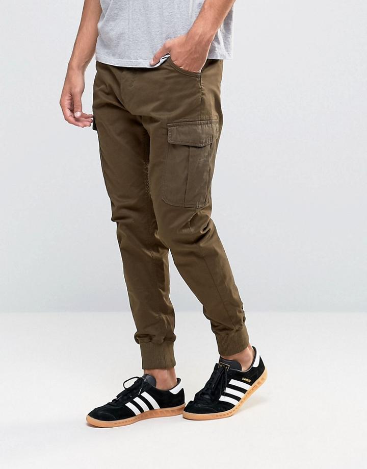 Threadbare Cargo Pocket Joggers - Green