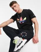 Adidas Originals Adicolor Bold T-shirt In Black With Multi Branding