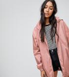 Asos Tall Rainwear Jacket With Fanny Pack - Pink