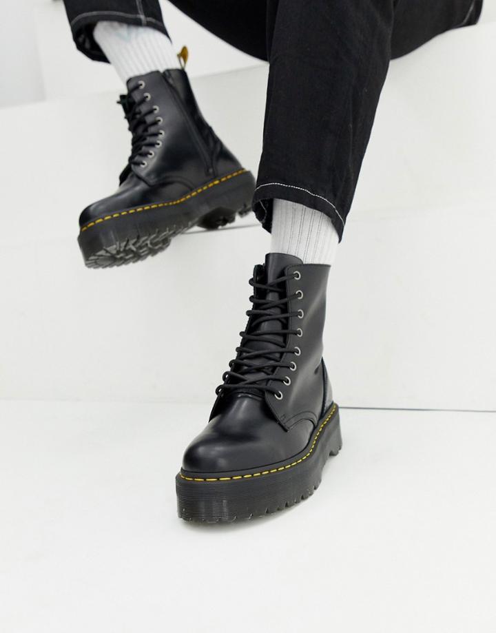 Dr Martens Jadon 8-eye Platform Boots In Black