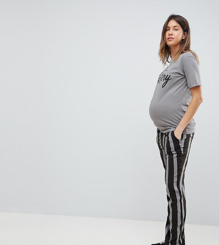 Supermom Maternity Humbug Stripe Wide Leg Pants - Multi