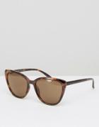 Selected Femme Tortoiseshell Sunglasses - Brown
