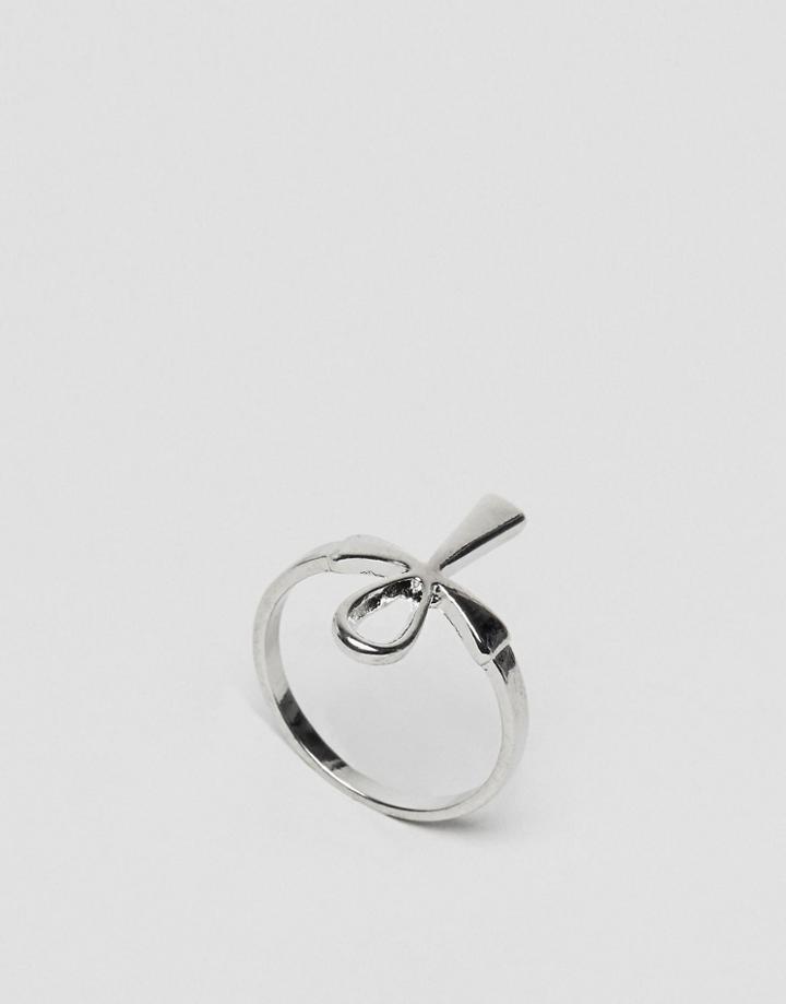 Asos Lucky Charm Ring - Rhodium