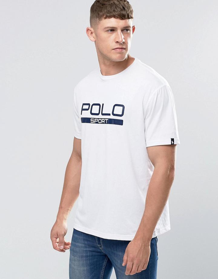 Polo Sport Regular Fit Large Logo T-shirt In White - White