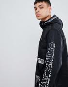 Aape By A Bathing Ape Overhead Jacket With Sleeve Print In Black - Black