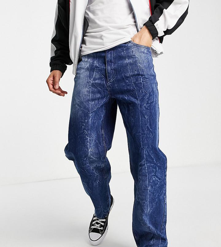 Collusion X014 90s Baggy Jeans In Y2k Blue Wash