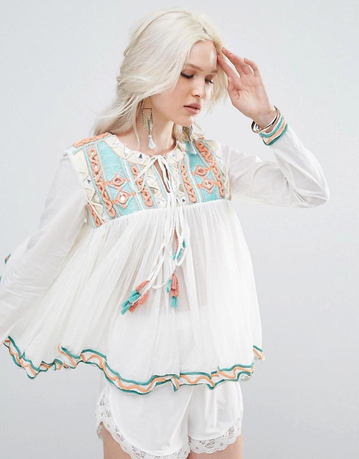 Raga Coastland Tassle Blouse - Blue