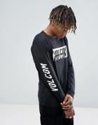 Volcom Chopper Long Sleeve T-shirt With Sleeve Print - Black