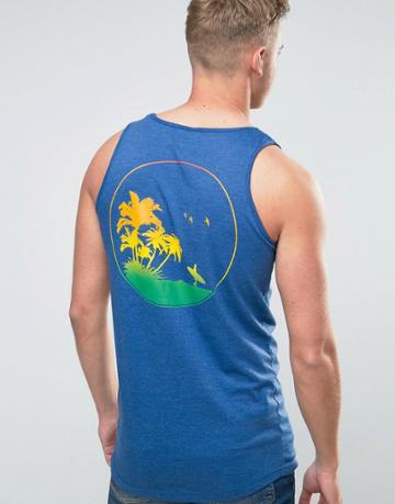 Wetts Sunset Tank In Navy Marl - Navy