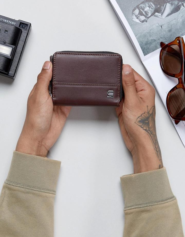 G-star Daber Zip Wallet - Brown